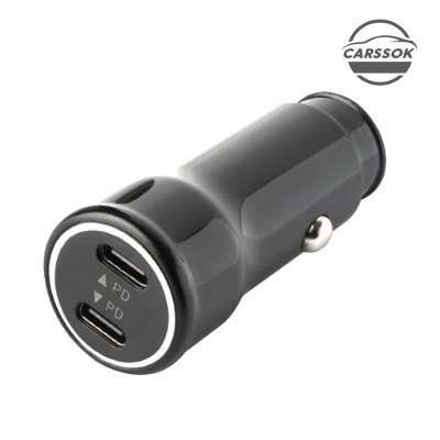 카쏙 듀얼 C타입 고속 충전기 - 차량용 시거잭 충전기 이미지